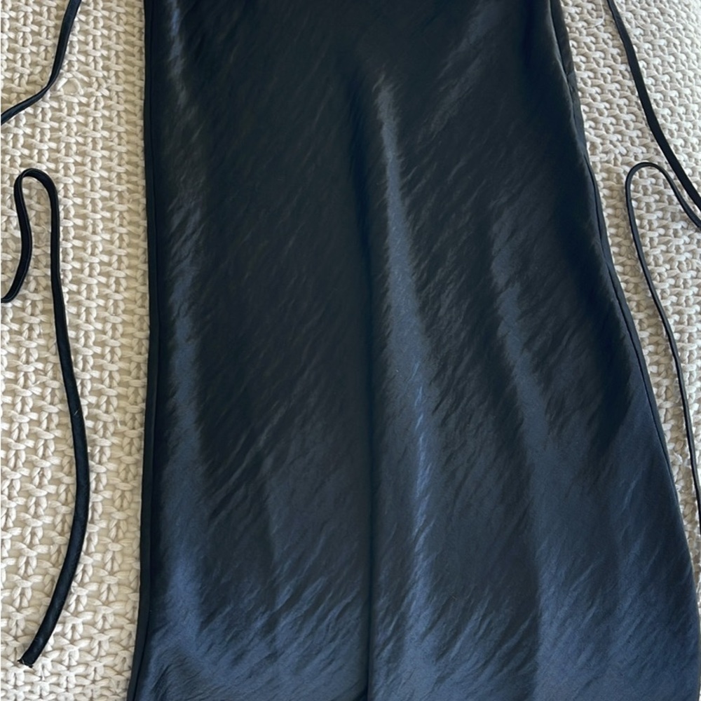 Topshop Charcoal Satin Blouse
